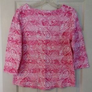 Charter Club Pink Paisley Blouse